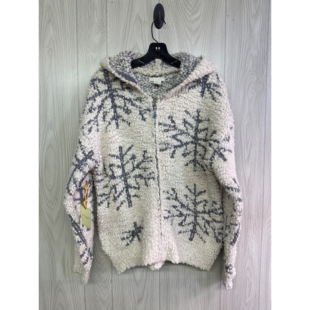Christian Siriano New York Snowflake Sherpa Zip Up Hoodie Size M New With Tags